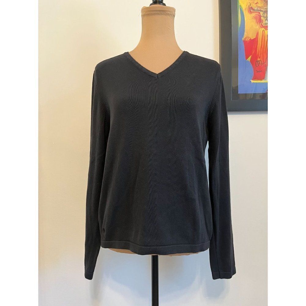Lilly Pulitzer White Label Woman's Medium Black Pullover Sweater